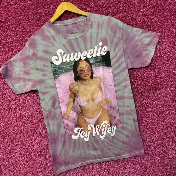 Saweetie Icy Wifey ICY GRL High Maintenance Rap Tie Dye M - Picture 3 of 5